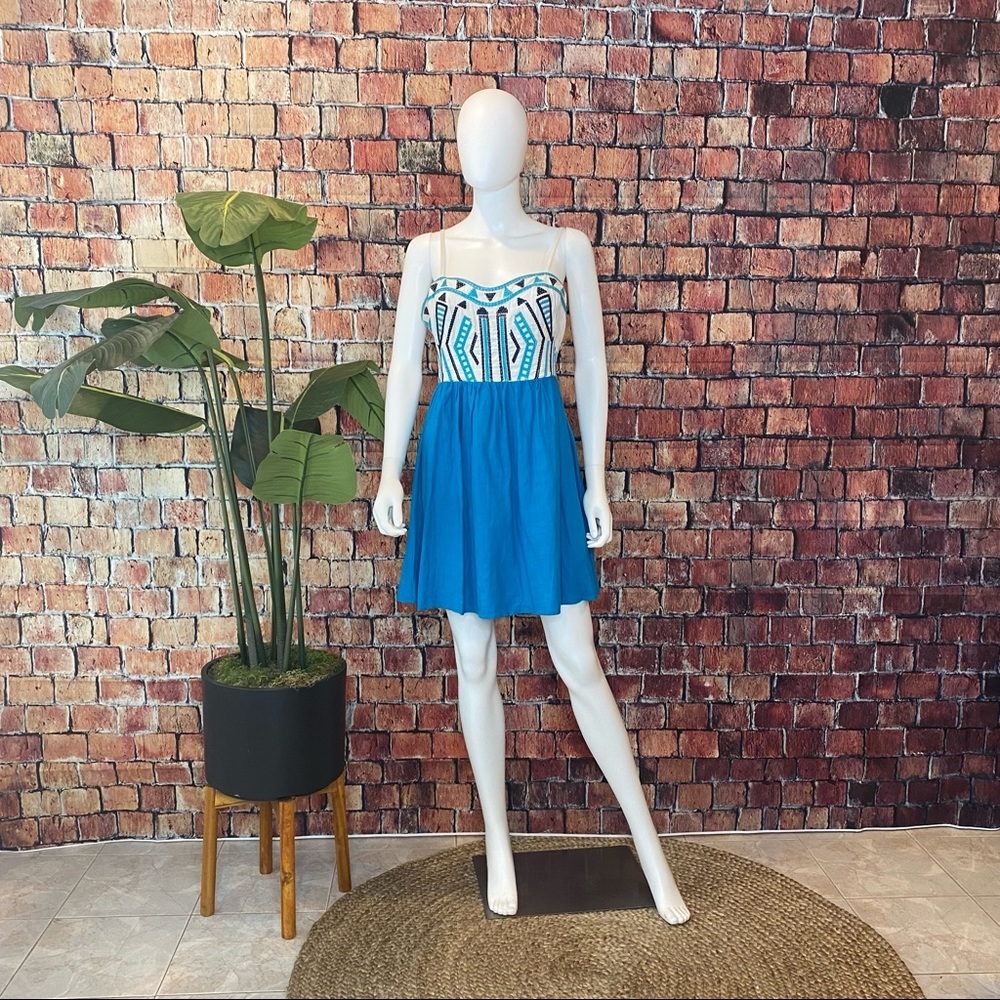 Brand: Staring at  stars Dress Size: 8 Color: turquoise, white and navy